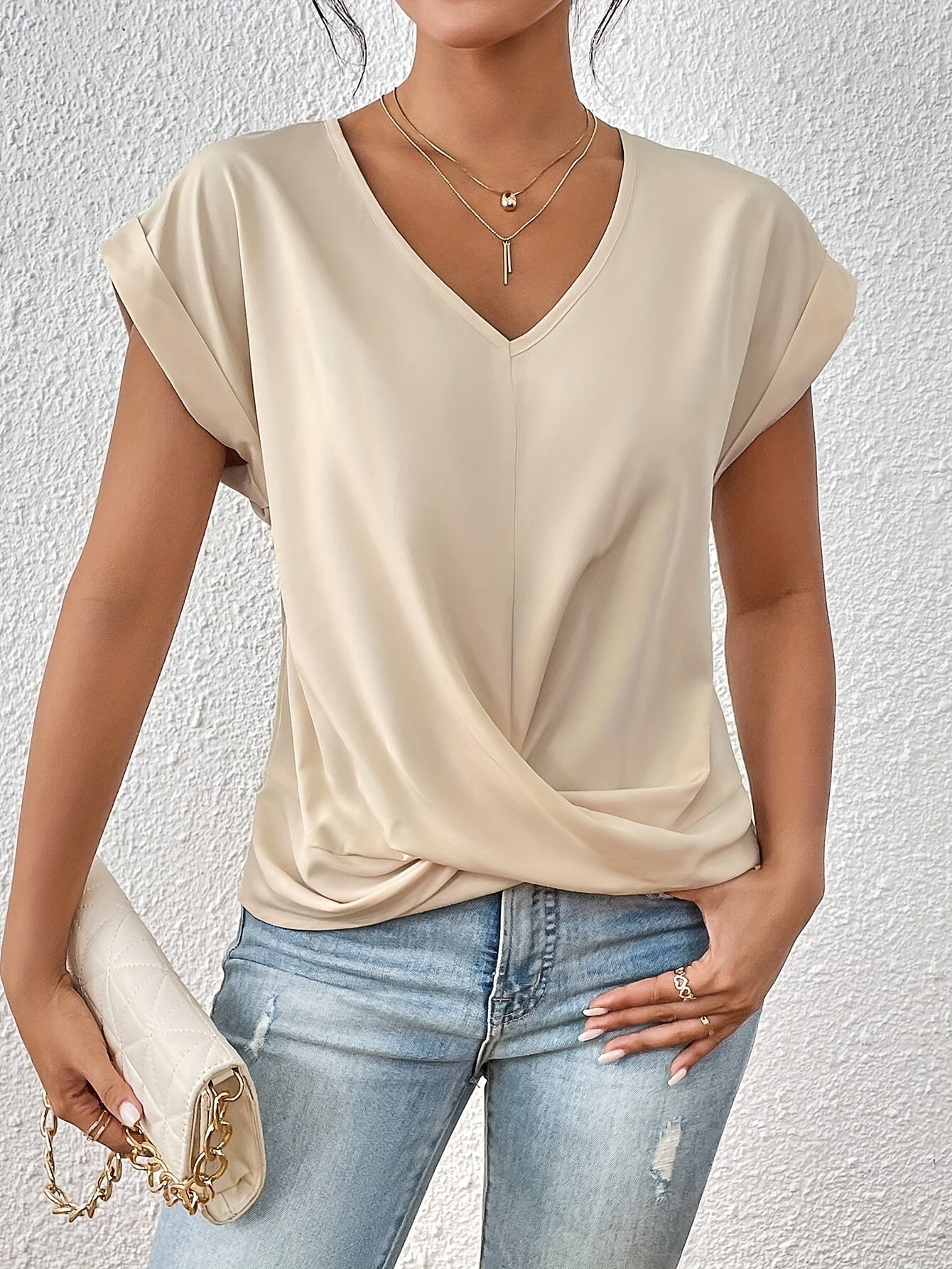 Hilda™ | Casual T-shirt med sweetheart-hals