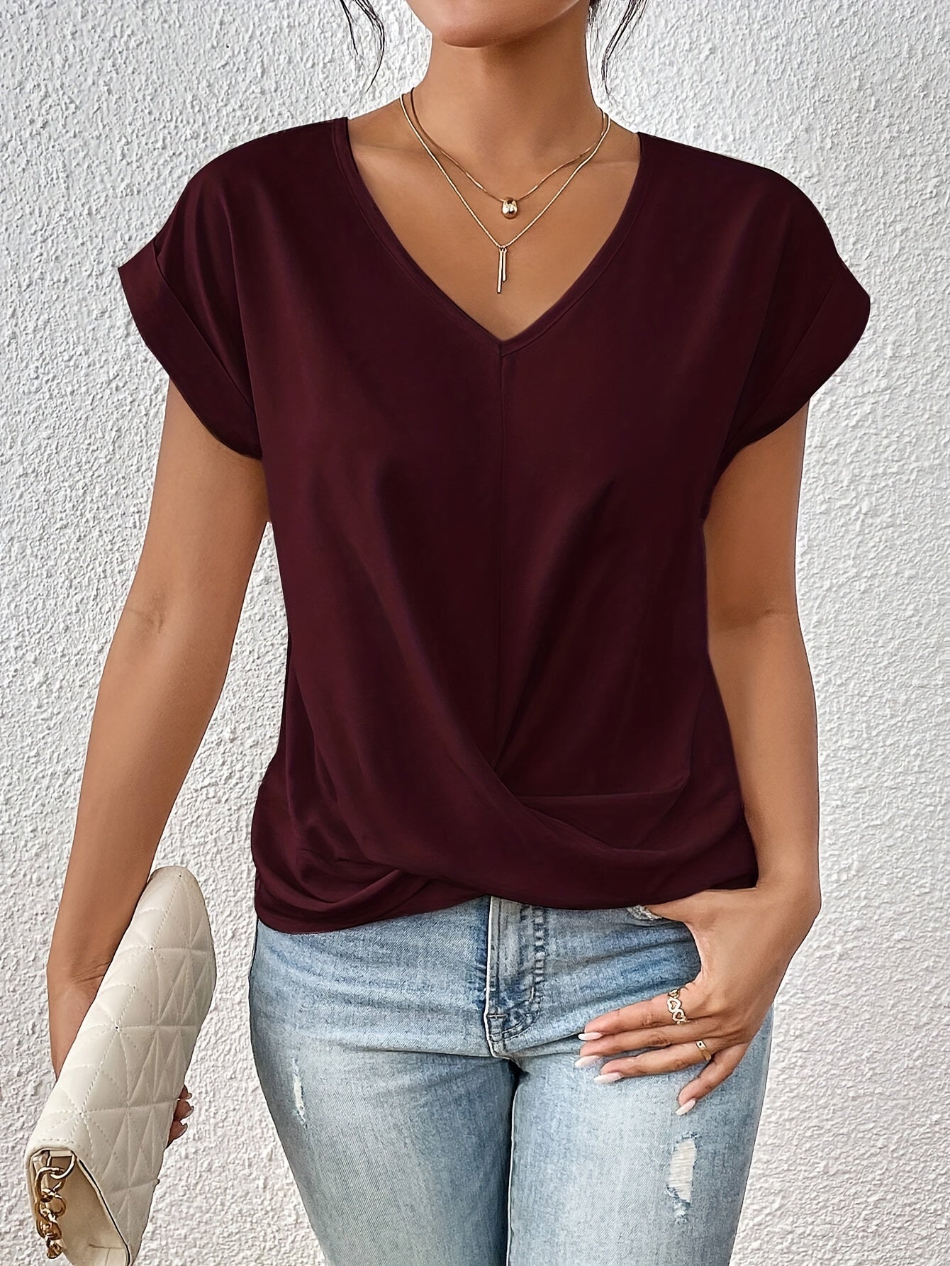 Hilda™ | Casual T-shirt med sweetheart-hals