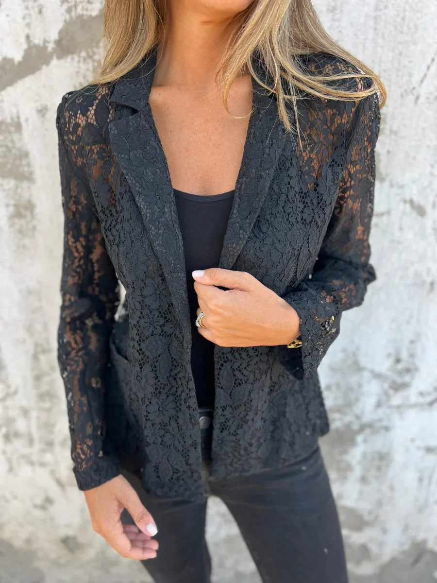 Linda™ | Blazer i spets