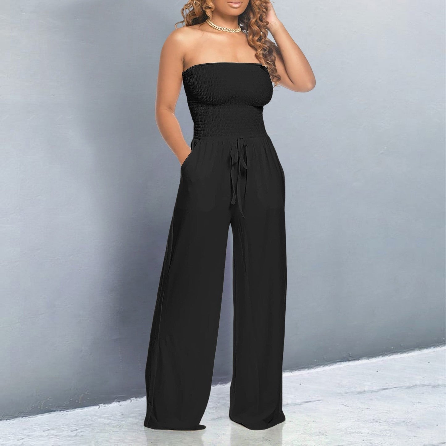 Barbro™ | Trendig off-shoulder jumpsuit