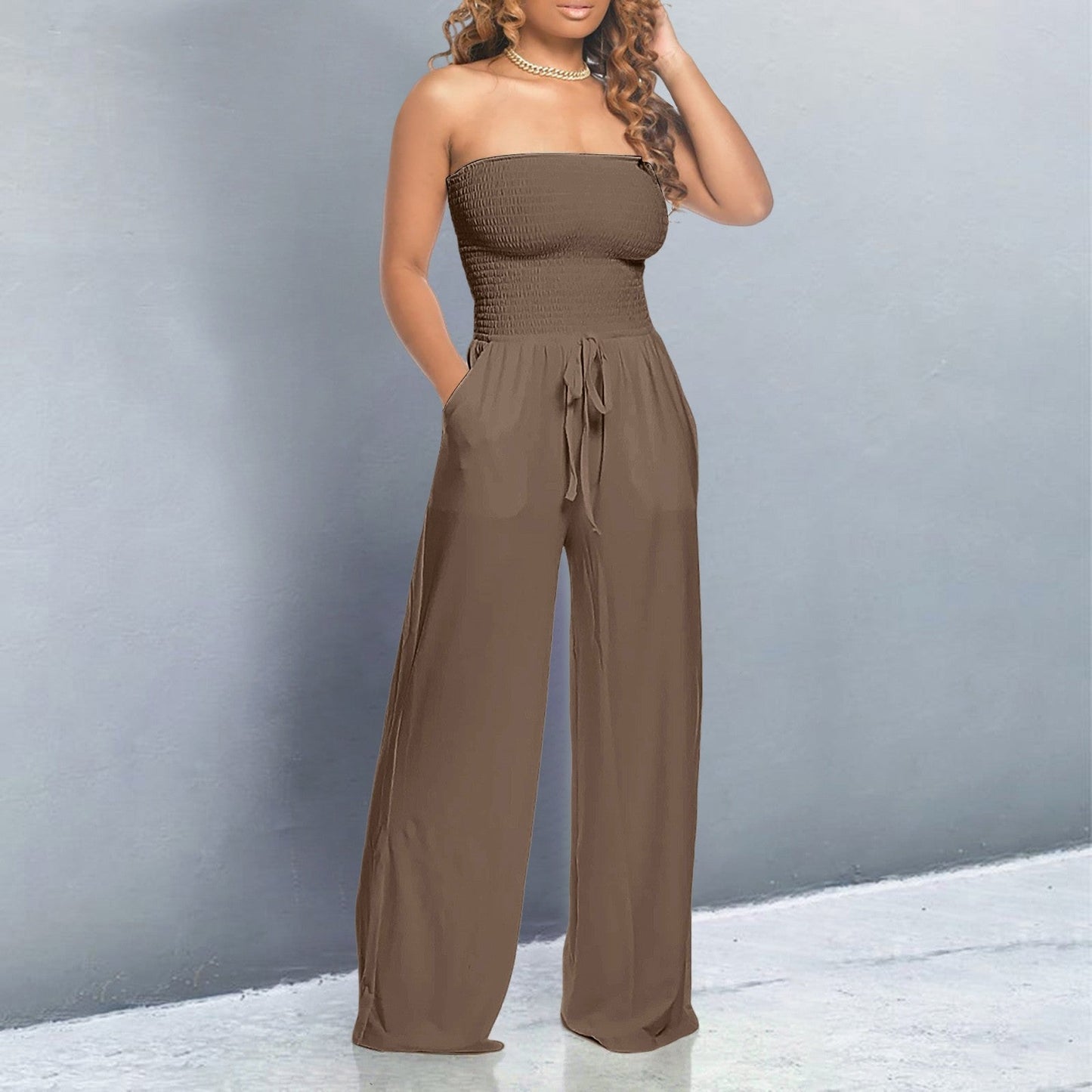 Barbro™ | Trendig off-shoulder jumpsuit