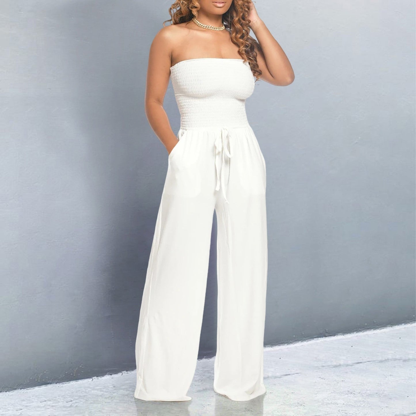 Barbro™ | Trendig off-shoulder jumpsuit